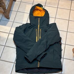 Helly Hansen Lifaloft Men's Dark Green Jacket with Orange Highlights